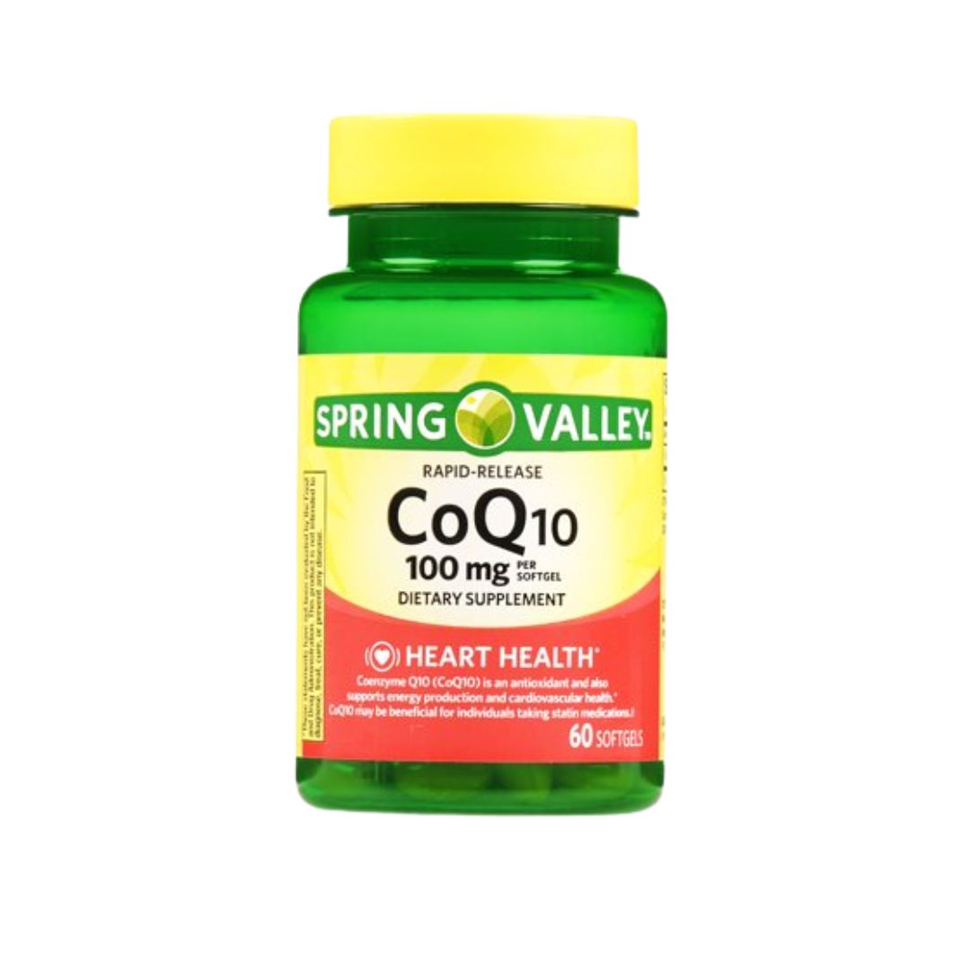 Spring Valley CoQ10 100mg 60 Softgels Spring Valley CoQ10 100mg 60 Softgels